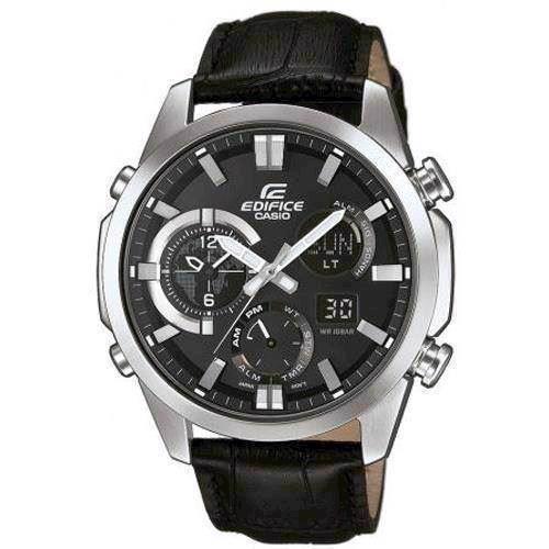 Image of Casio Edifice satineret rustfri stål quartz multifunktion (5446) Herre ur, model ERA-500L-1AER